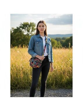 Vera Bradley small Floral clare Crossbody Bag boho y2k style